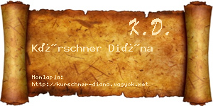 Kürschner Diána névjegykártya